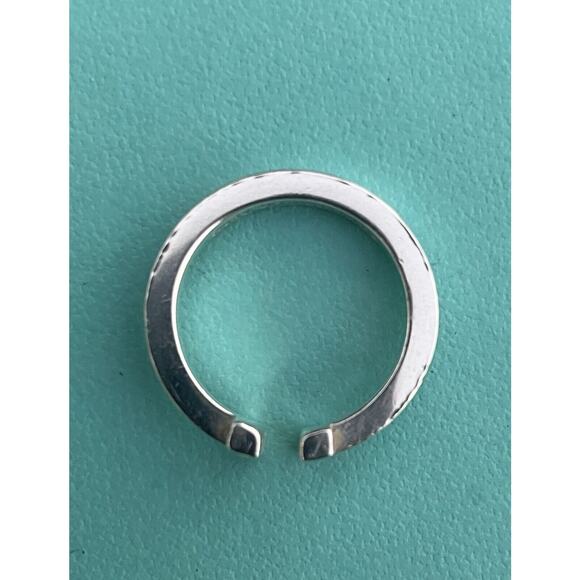 Tiffany & Co. Sterling Silver 925 T Square Stacking Band Ring Sz 7.25 - Picture 3 of 9